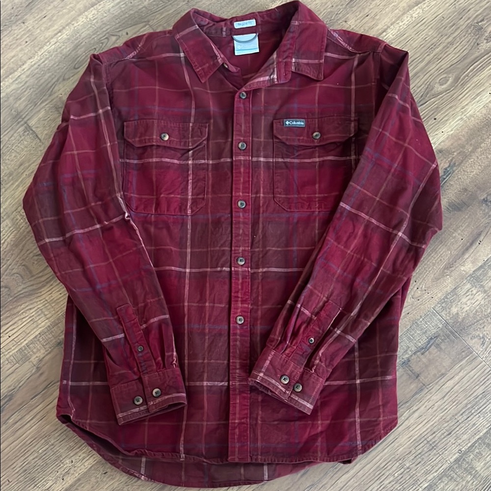 Columbia Red Plaid Shirt